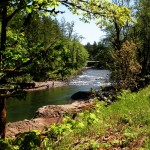 Fluss in den Bergen von Oregon